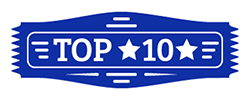 top 10 sign on blue 