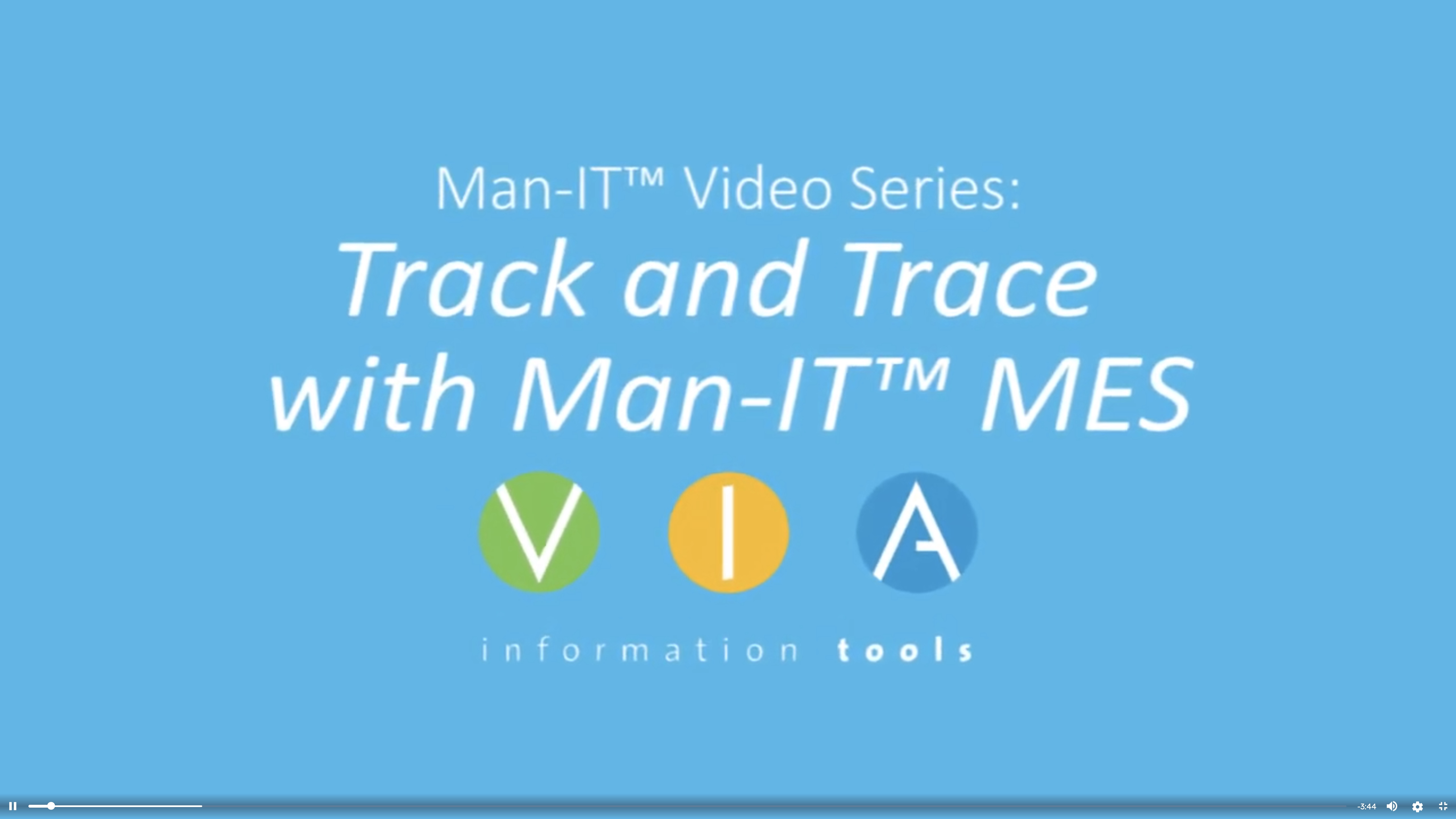 Video Series: Track and Trace with Man-IT™ MES