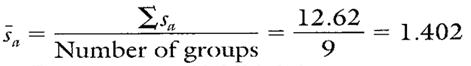 average sample standard deviation