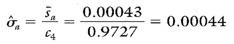 group target Xbar s process standard deviation