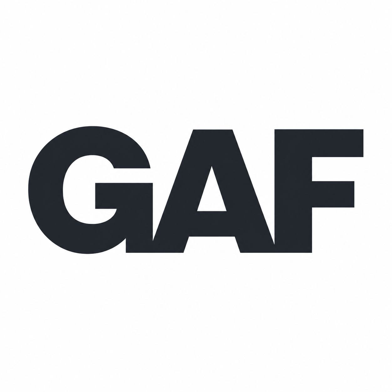 GAF white logo - website